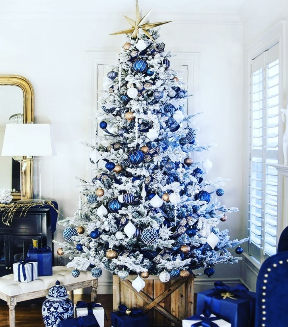 blue christmas tree